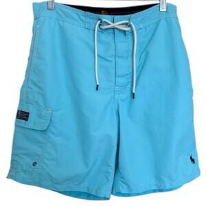 Polo Ralph Lauren Mens Kailua Swim Trunks Shorts Hammond Blue Size M